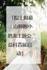 院士揭幕：山师附小恐龙主题公益科普展启动