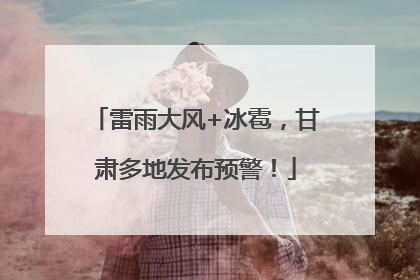 雷雨大风+冰雹，甘肃多地发布预警！