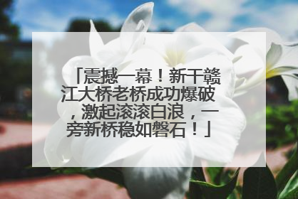 震撼一幕！新干赣江大桥老桥成功爆破，激起滚滚白浪，一旁新桥稳如磐石！