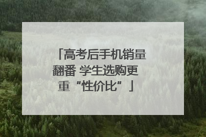 高考后手机销量翻番 学生选购更重“性价比”