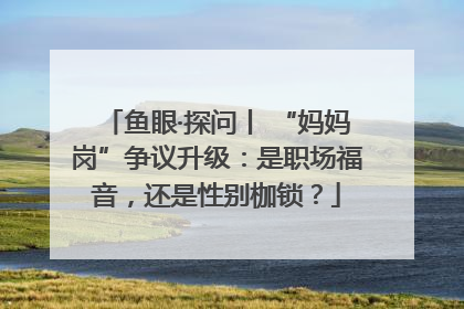 鱼眼·探问丨 “妈妈岗”争议升级：是职场福音，还是性别枷锁？