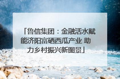 鲁信集团：金融活水赋能济阳富硒西瓜产业 助力乡村振兴新图景