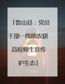 鲁山县：党员干部一线助农耕 高校师生宣传护生态