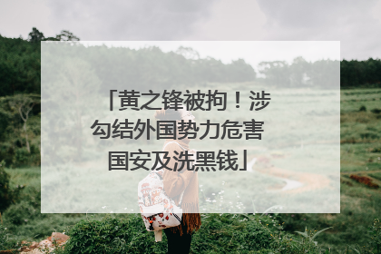黄之锋被拘！涉勾结外国势力危害国安及洗黑钱