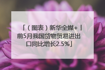 （图表）新华全媒+丨前5月我国货物贸易进出口同比增长2.5%