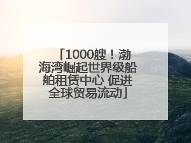 1000艘！渤海湾崛起世界级船舶租赁中心 促进全球贸易流动