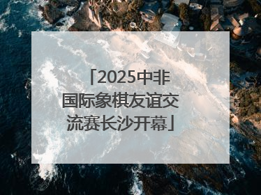 2025中非国际象棋友谊交流赛长沙开幕