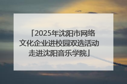 2025年沈阳市网络文化企业进校园双选活动走进沈阳音乐学院