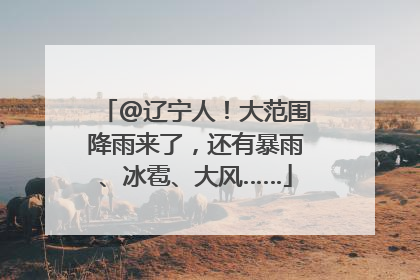 @辽宁人！大范围降雨来了，还有暴雨、冰雹、大风……